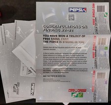 5x  Vintage 1998 redemption mail away pepsi star wars R2-D2 offer Mountain dew