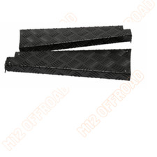 Slim Rear Wing Corners - 2mm Chequer Plate - Black  - Land Rover Defender 110