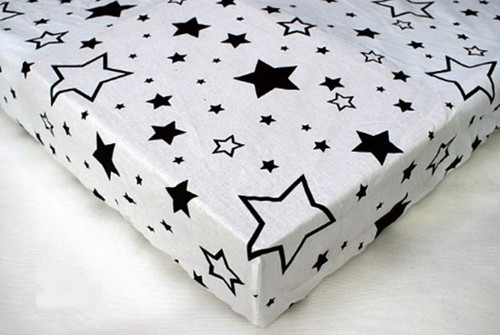 Cot bed fitted sheet - bed, black