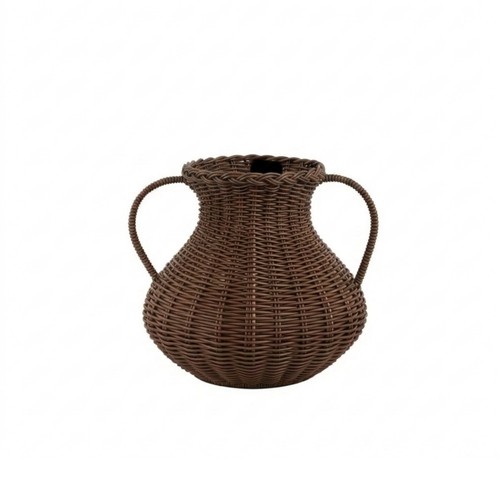Wicker flower vase - wicker,