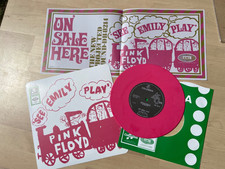 pink floyd see emily play 7” coloured pink vinyl with poster