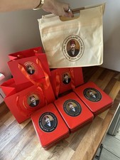 Hafiz Mustafa Haci Ismail Hakkizade 1864 Turkish Delight EMPTY Tin Box&Gift Bag 