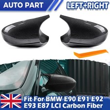 Wing Mirror Cover For BMW E90 E91 E92 E93 E81 E82 E87 LCI Carbon Fiber Style UK