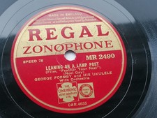 GEORGE FORMBY    UK 78   LEANING ON A LAMP POST    REGAL MR 2490