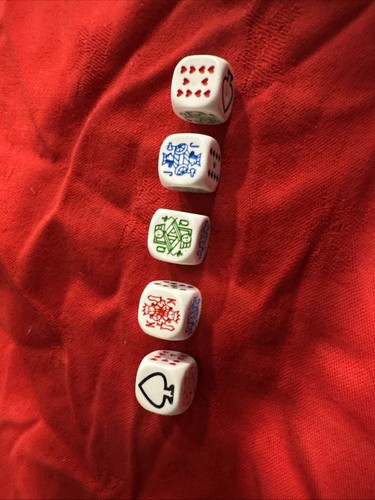 Set poker dice - set, ace
