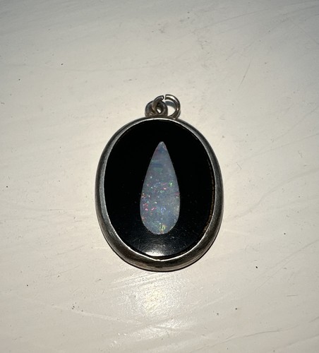 Silver australian opal inlay - silver,
