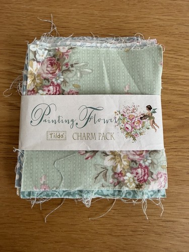Tilda painting flowers charm - painting,