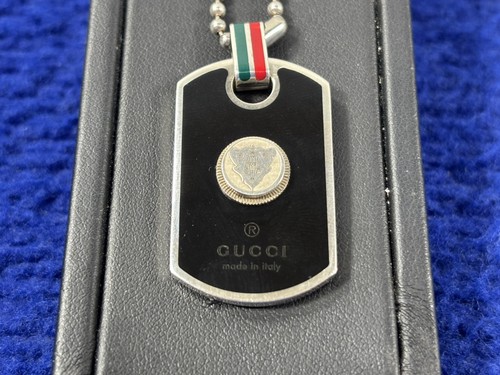 Gucci silver crest dog - gucci, tag