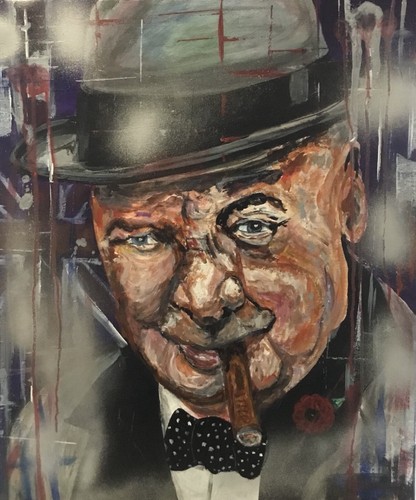 Winston churchill painting - winston,