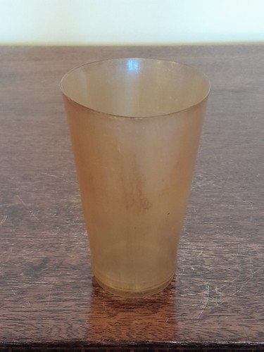 Antique cow horn beaker - antique,