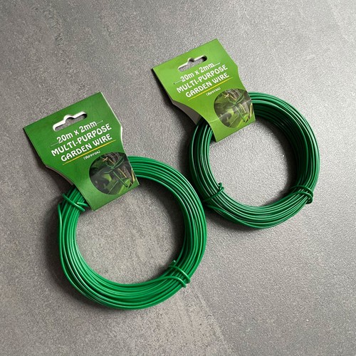 Packs green garden wire - green,