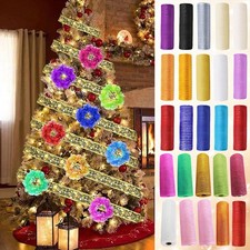 26cm x 10yard Mesh Wreath Poly Crafts Deco Bow Making Net Roll Ribbon Gift Xmas