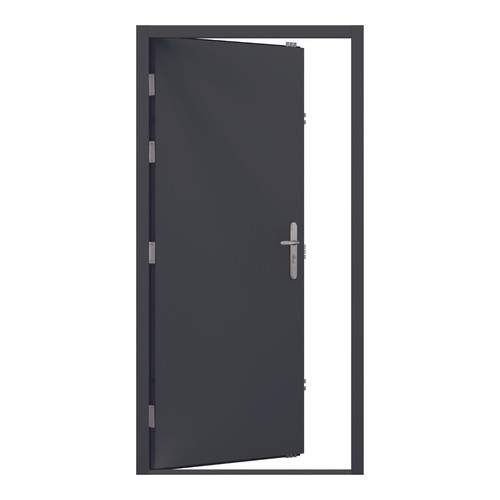 Powder coated steel door - powder,