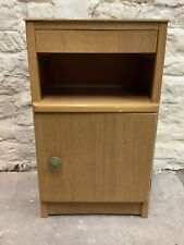 VINTAGE RETRO SMALL CUPBOARD BEDSIDE CABINET WITH DRAWER