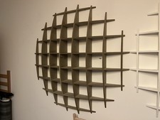 Sphere Wall Mounted  Floating Shelf Organiser MDF Unpainted