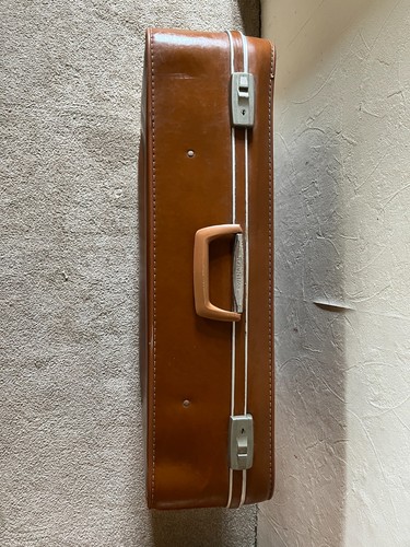 Vintage brown travel suitcase - travel,