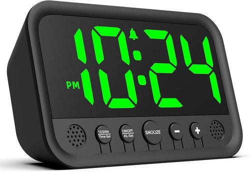 Digital alarm clock green - digital,