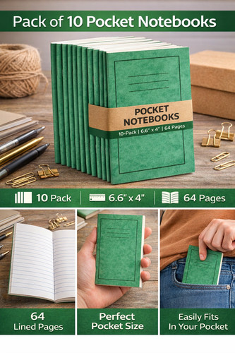 Pack pocket sized lined - of,