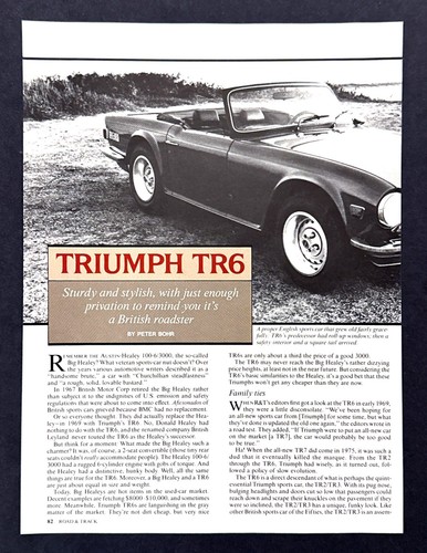 1987 triumph tr6 convertible - 1987,