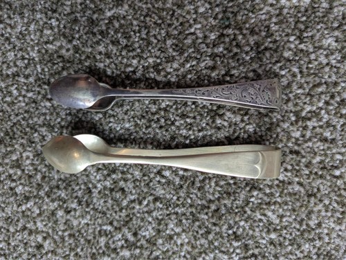 Pair antique silver plated