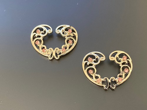 2pcs fake piercing heart - fake, shape