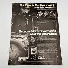 Conn Strobotuners 1980 Vtg Print Ad 8"x11" Doobie Brothers music studio wall art