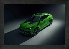 Green lamborghini urus Framed