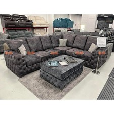 Ark Future 3C2  Ashton Chesterfield Corner Sofa Set Footstool  L-Shape 5-Seater