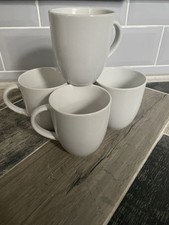 SET OF 4 X M&S MARKS AND SPENCER ANDANTE WHITE MUG MUGS MINT COND. SOME UNUSED