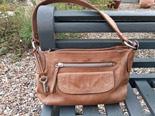 Fossil Medium Shoulder bag Hand Bag Tan Leather, A1 used condition 