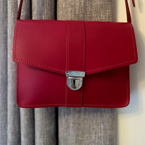 Zatchels red leather shoulder - zatchels,