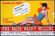 BRIDE WASN’T WILLING 1945 Yvonne De Carlo, Rod Cameron, Andy Devine TRADE ADVERT