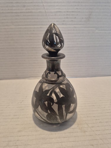 Antique glass sterling silver - glass,