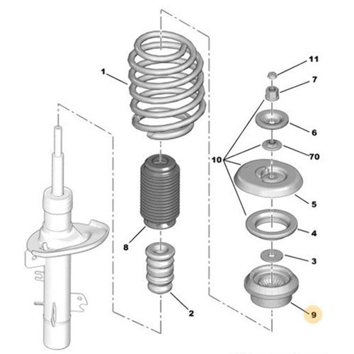 Front suspension rest - suspension,