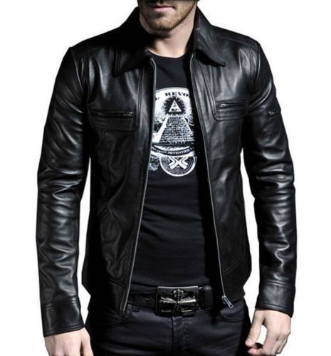 Men genuine lambskin - genuine, leather