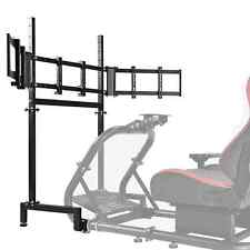 Minneer Triple Screen Monitor Stand For Round Tube Racing Simulator Cockpit