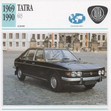 1969-1990 TATRA 613 Classic Car Photograph / Information Maxi Card