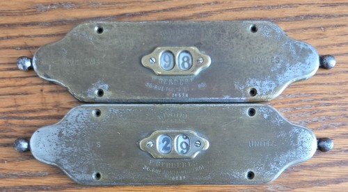 Pair antique french - pair, brass