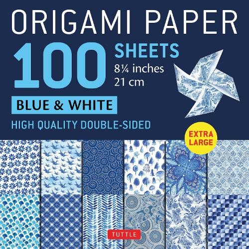 Origami paper 100 sheets blue - origami,