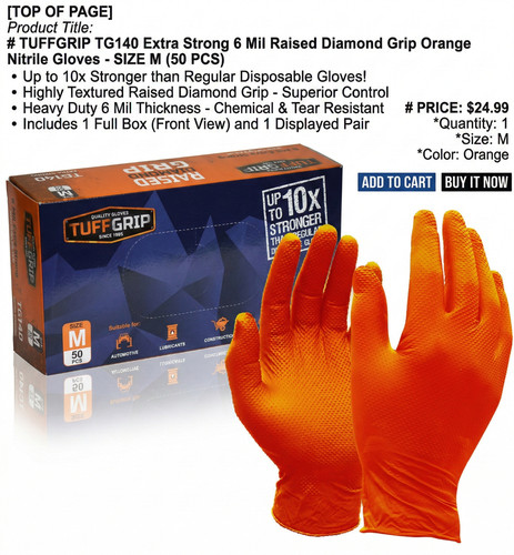 Disposable orange nitrile - disposable,