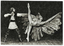 Russian Postcard of Performance of the Ballet Princess Swan 1970