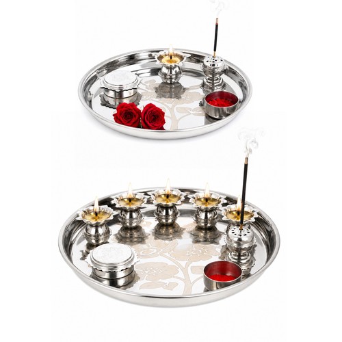 Stainless steel pooja - steel,