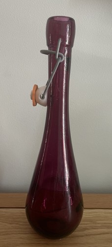 Maroon red glass water bottle - maroon,