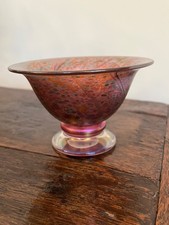 Isle of wight glass Azurene pink bowl based on Tiffany design