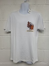 Denham White Slim Fit Short Sleeve T-Shirt Japan Tour Logo. Size Large. BNWT.PWB