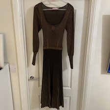 Warehouse Sparkling gold dress size M