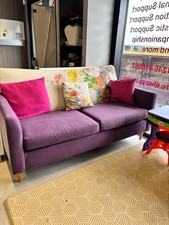 DFS 3-Seater Sofa - Purple Floral