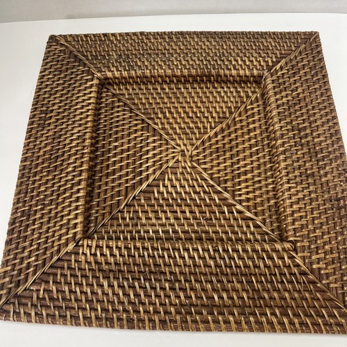 Woven rattan square charger - 8,