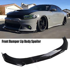 4pcs Universal Gloss Black Car Front Bumper Lip Chin Spoiler Splitter Body Kit