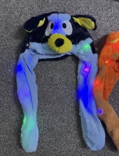 Led light bluey rabbit hat - bluey,